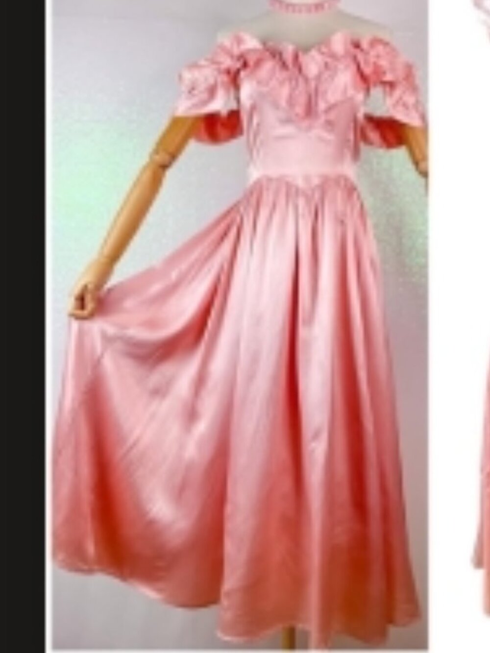 Vintage Gunne Sax Jessica McClintock 1980's Pink Ruffle Ball Gown/Dress Size 7
